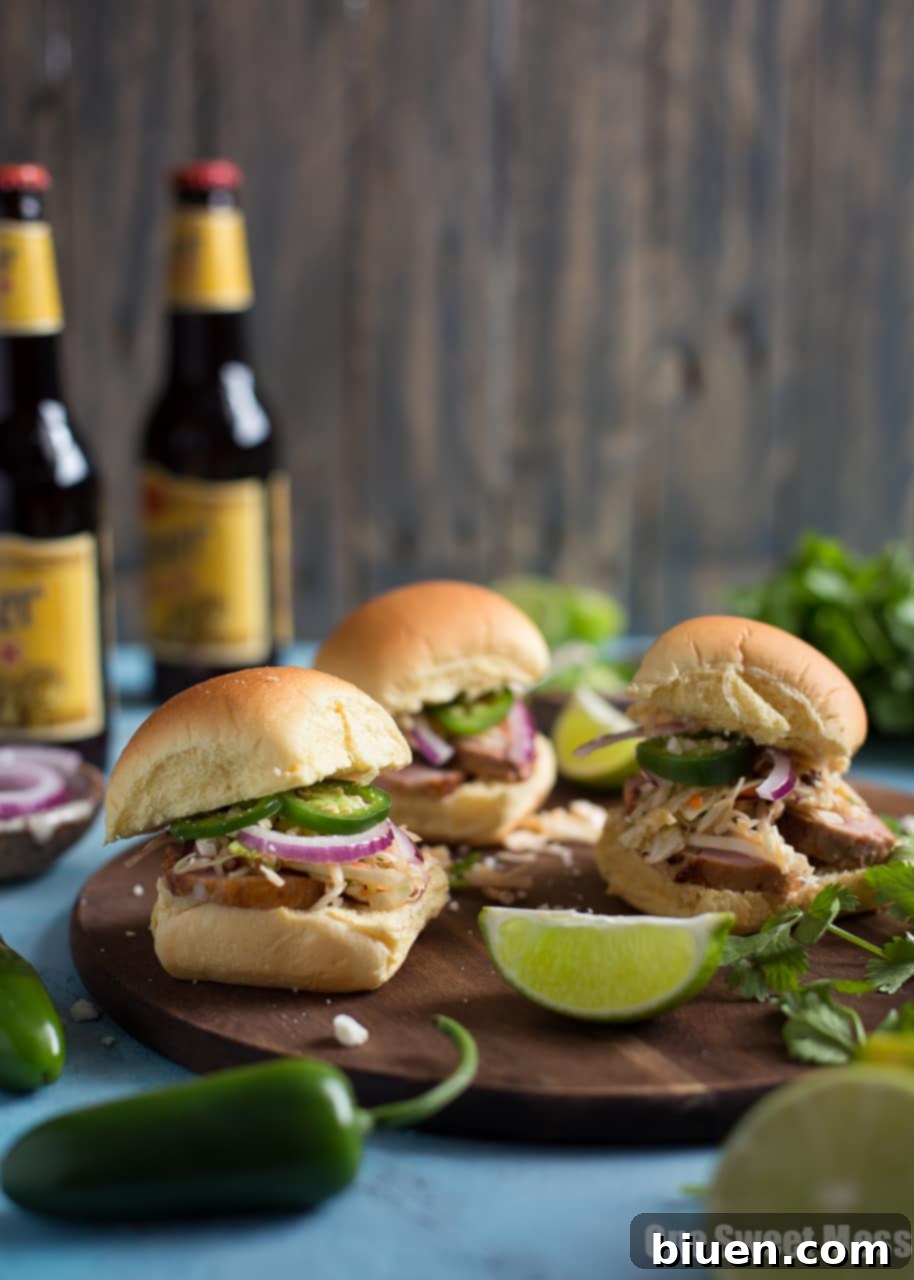 Chipotle Pork Sliders with Honey Lime Slaw