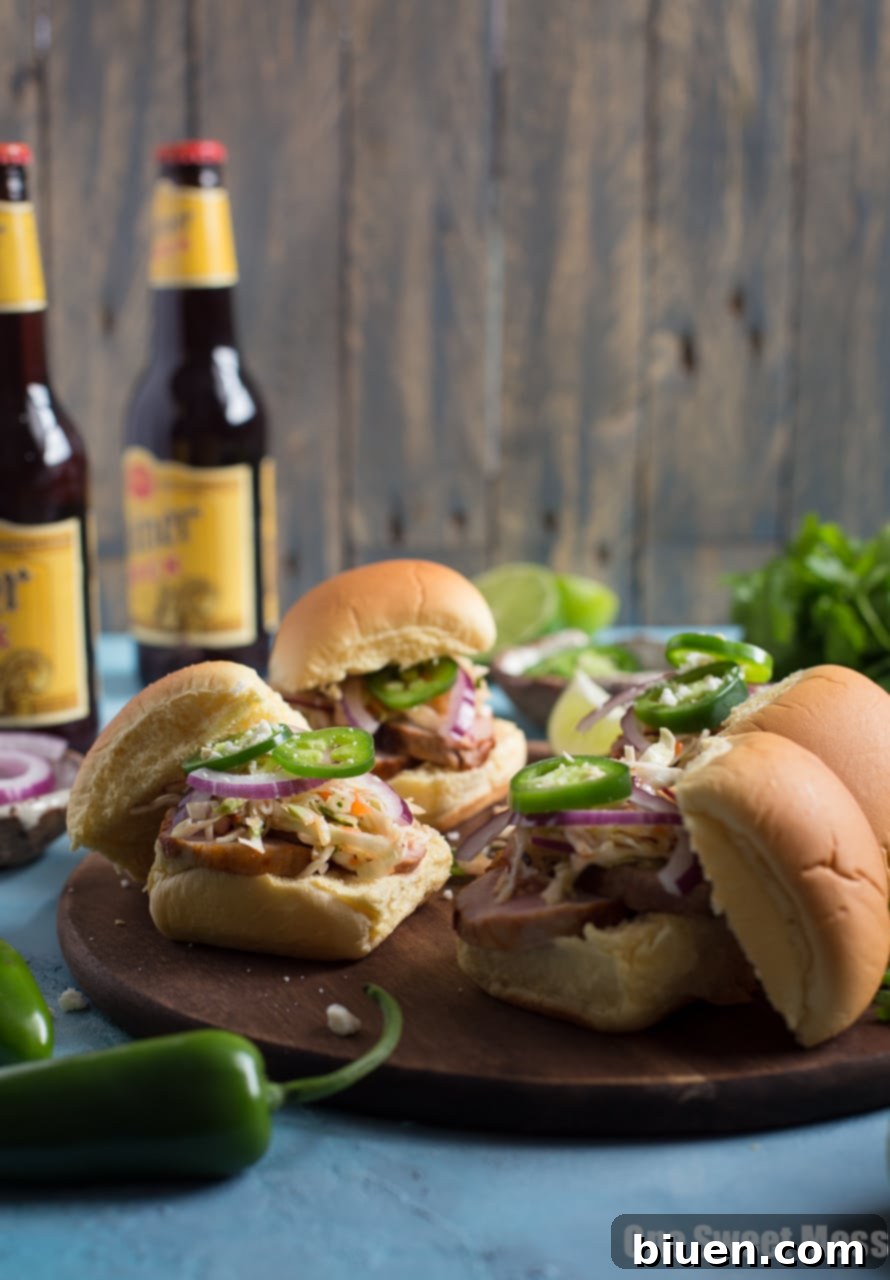 Chipotle Pork Sliders with Honey Lime Slaw