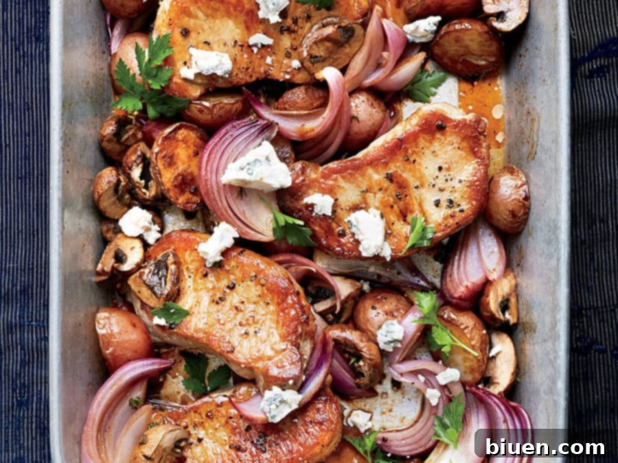 Pork Chops with Balsamic Roasted Vegetables