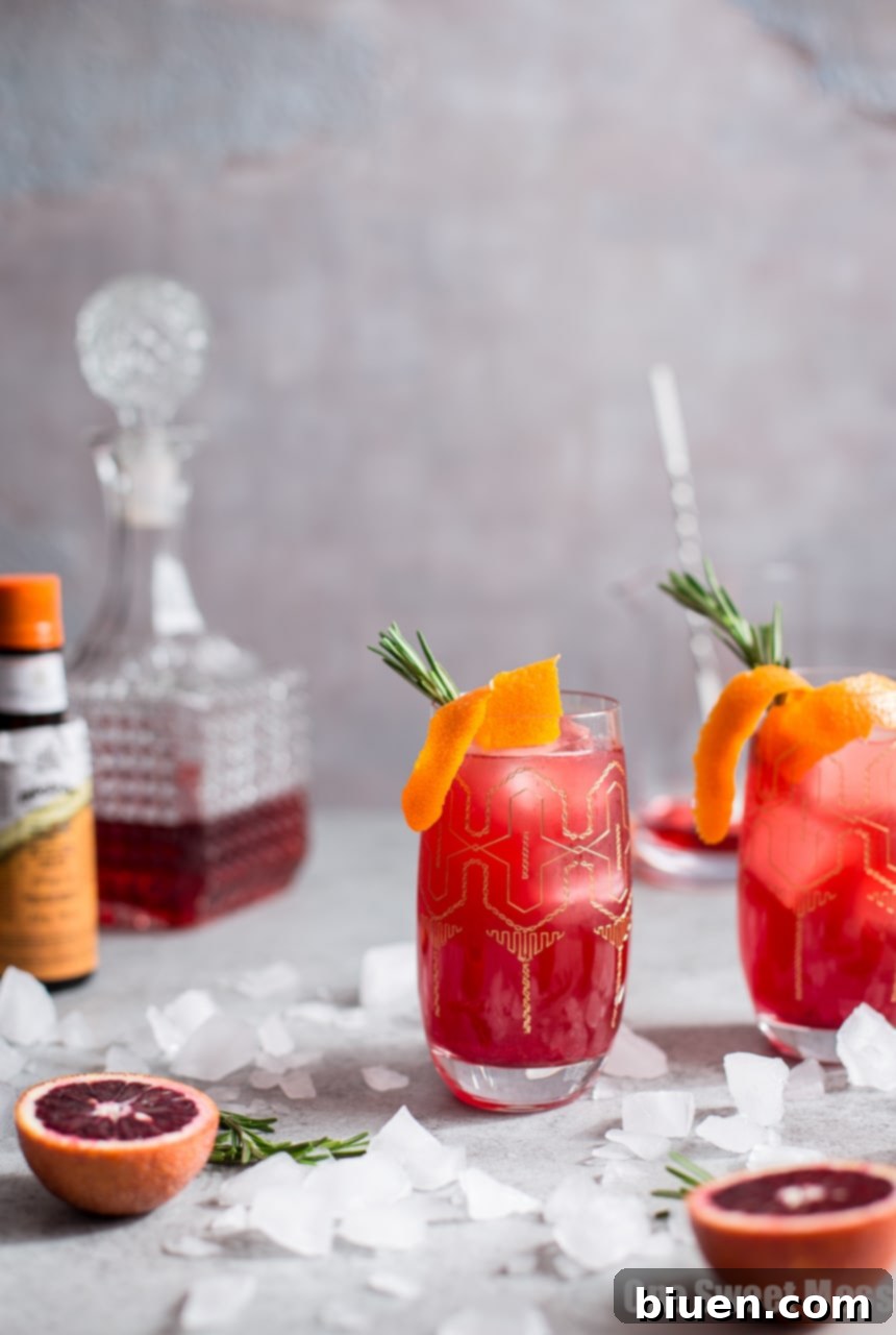 Blood Orange Campari Gin Fizz