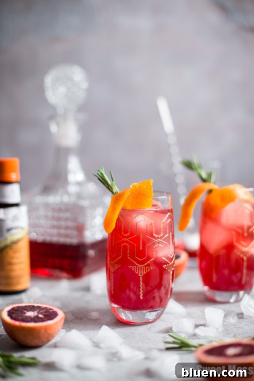 Blood Orange Campari Gin Fizz