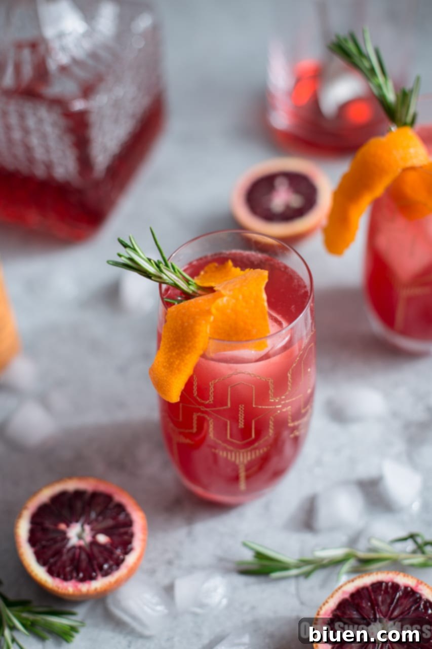 Blood Orange Campari Gin Fizz