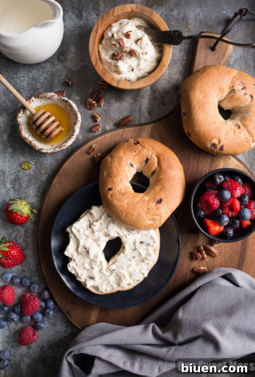 Honey Pecan Whipped Cream Cheese with Honeyed Fruit Salad