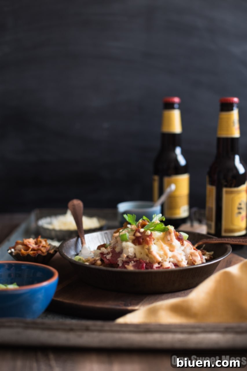 Loaded Reuben Irish Nachos 5 Sliced potatoes ready for baking for Reuben Irish Nachos