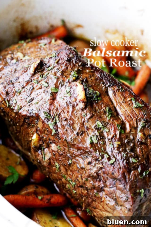 Slow Cooker Balsamic Pot Roast