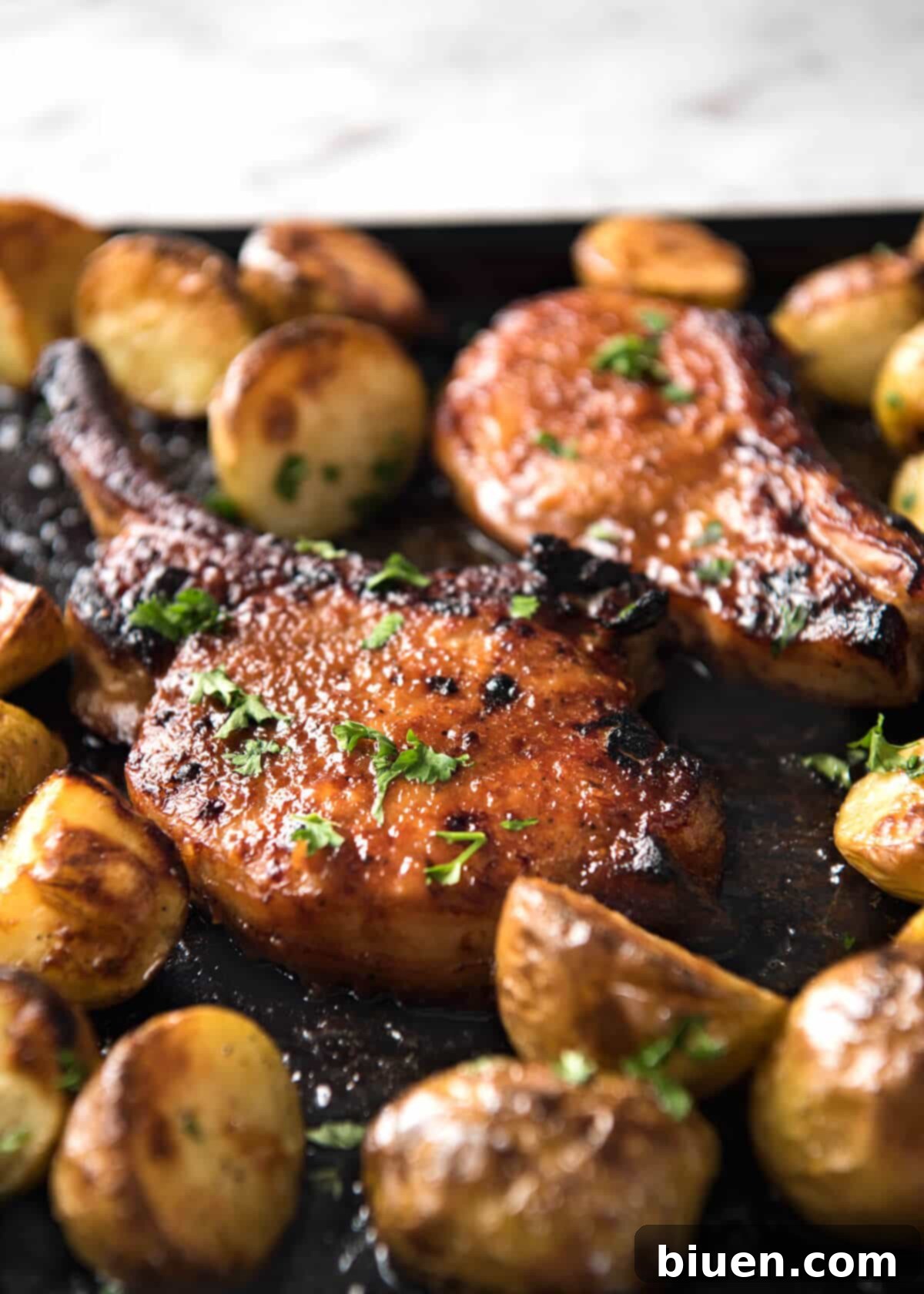 Hearty Oven Baked Pork Chops and Potatoes