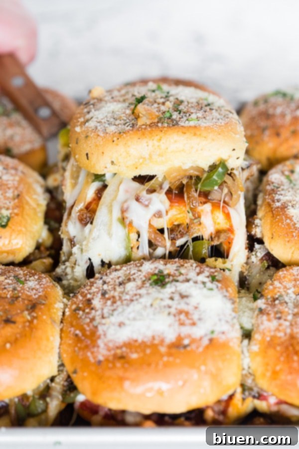 Baked Supreme Pizza Sliders, perfect for a fun Friday night dinner
