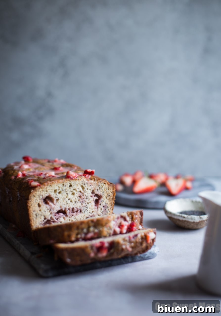 Strawberry Lemon Poppy Seed Bread