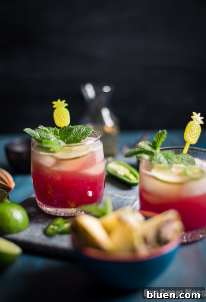 Cranberry Pineapple Jalapeno Margarita
