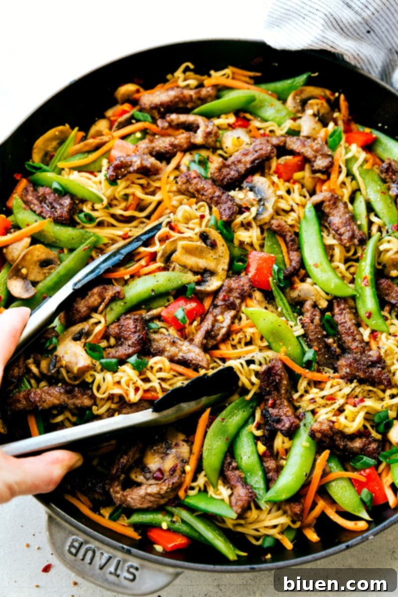 Garlic Beef and Veggie Ramen