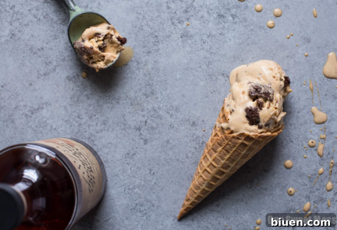 Decadent Salted Caramel Bourbon Fudge Brownie Ice Cream 5 A playful German Short-Haired Pointer, Gauge, responsible for an embarrassing moment