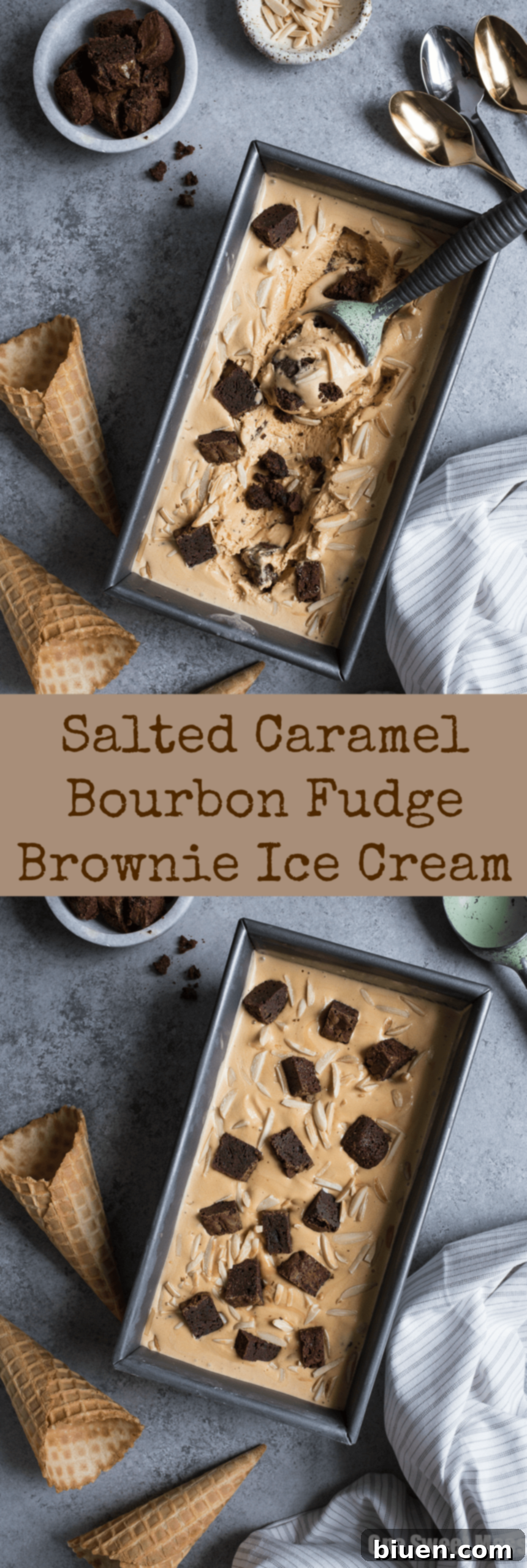 Decadent Salted Caramel Bourbon Fudge Brownie Ice Cream 8 Pin for Salted Caramel Bourbon Fudge Brownie Ice Cream