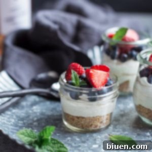 Chilled Lemon Cheesecake with Rosé-Kissed Berries 9 No-Bake Lemon Cheesecake with Rosé Glazed Berries