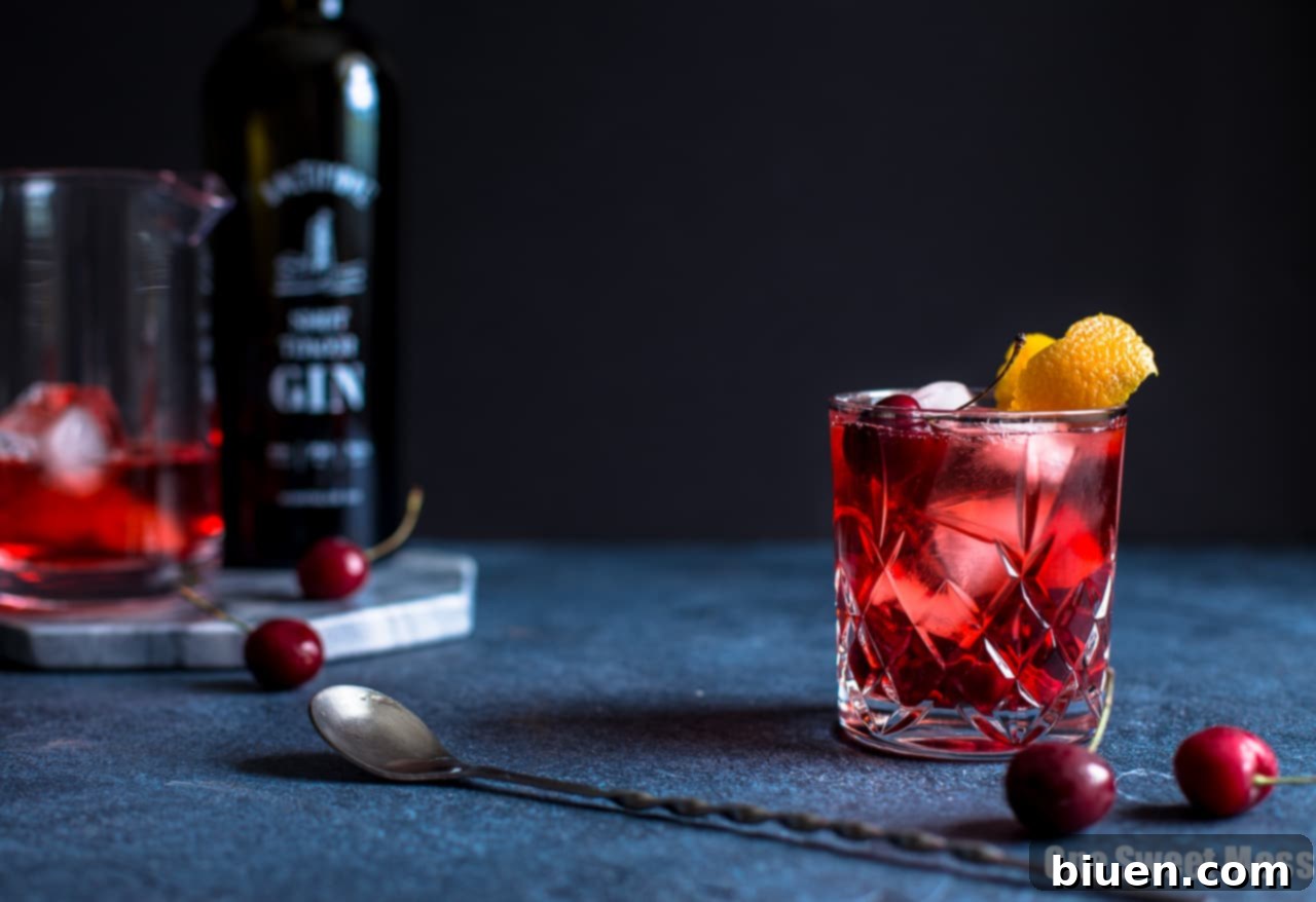 Cherry Negroni Cocktail