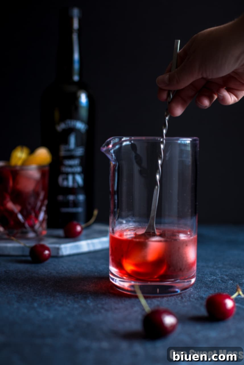 Cherry Negroni Cocktail