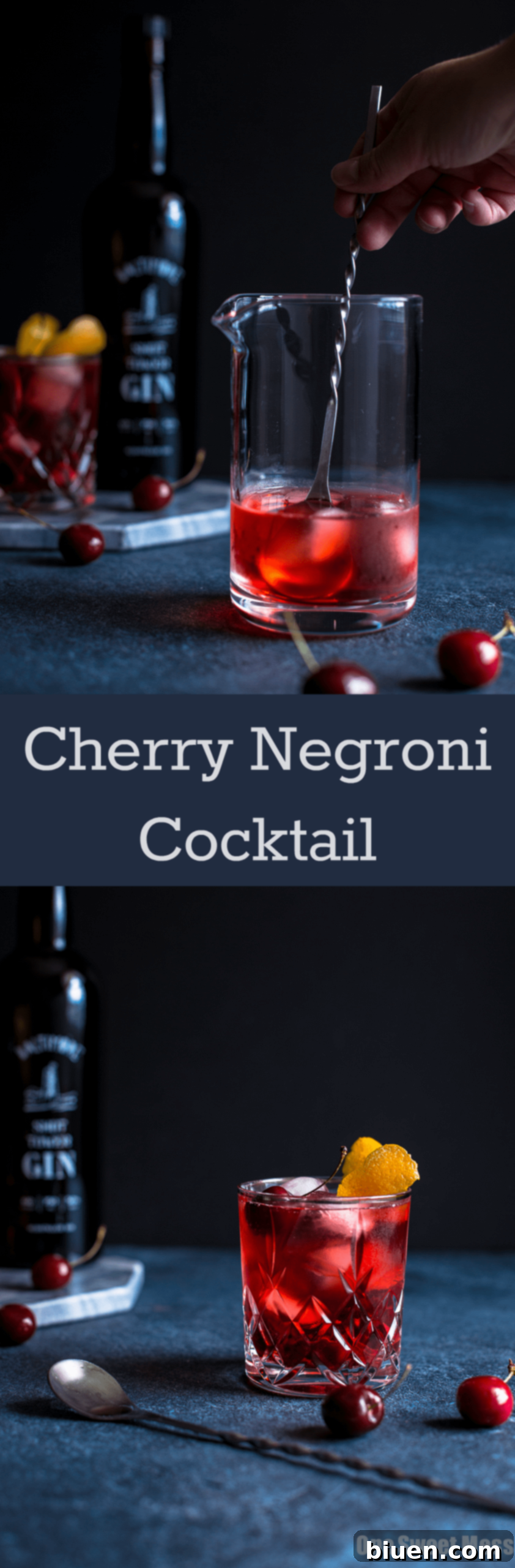 Cherry Negroni Cocktail