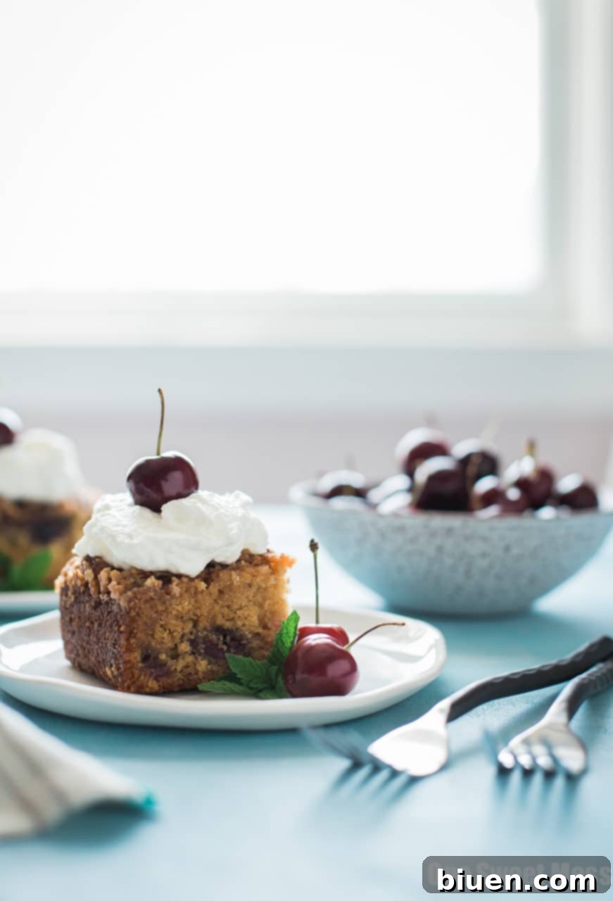 Southern Cherry Buttermilk Cake with Candied Pecan Topping 5 Pecan Glazed Cherry Buttermilk Cake