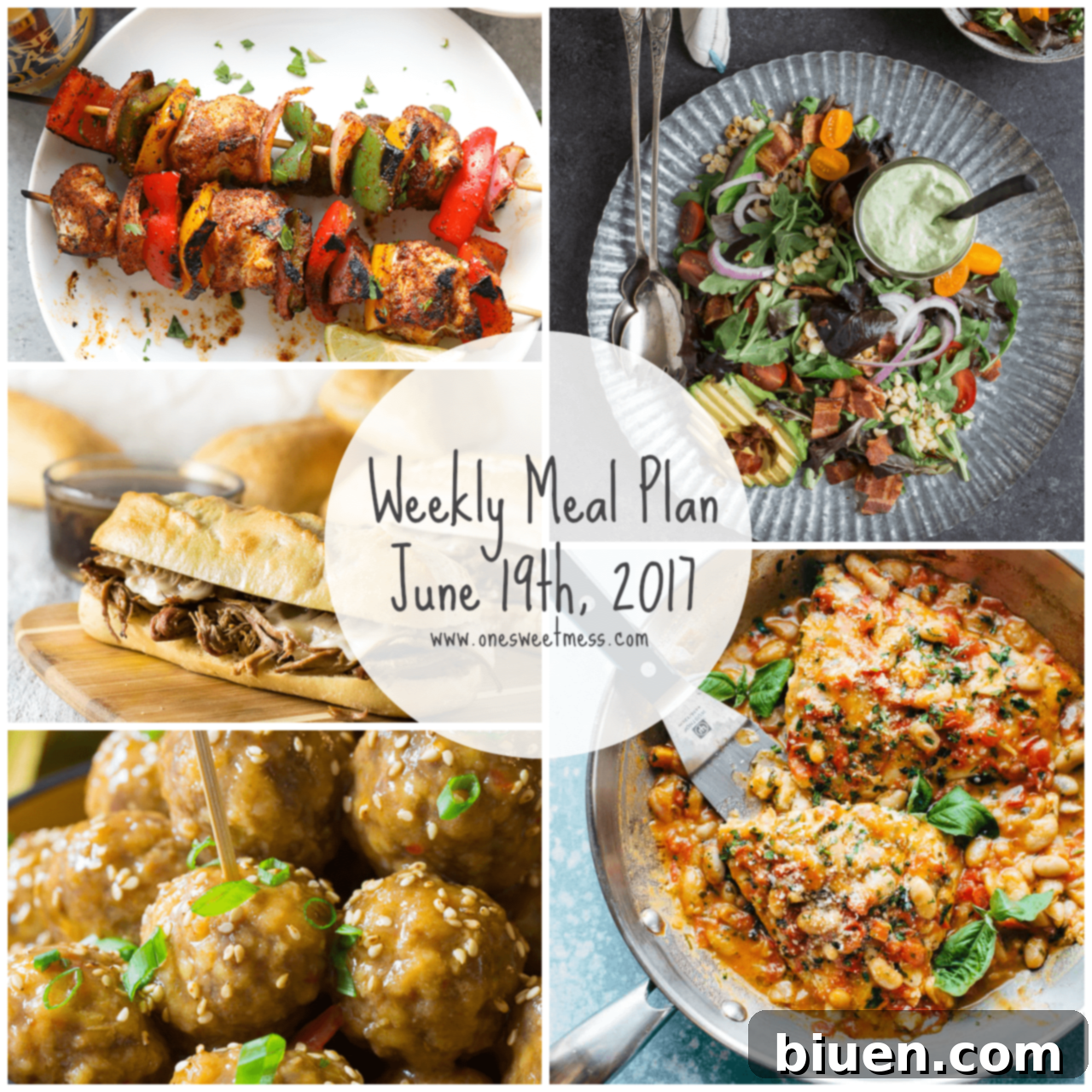 What's Cooking This Week June 19th 2 Week of June 19th, 2017 Weekly Meal Plan + Printable Grocery List
