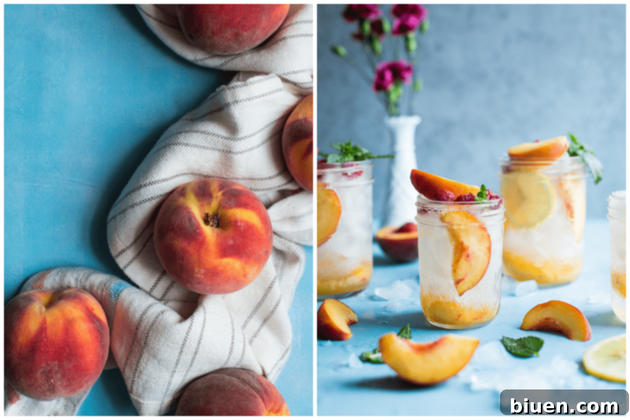 Fresh Peach Crush Cocktail