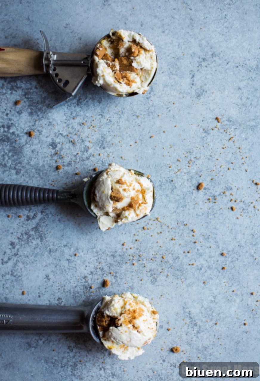No-Churn Peach Cobbler Ice Cream