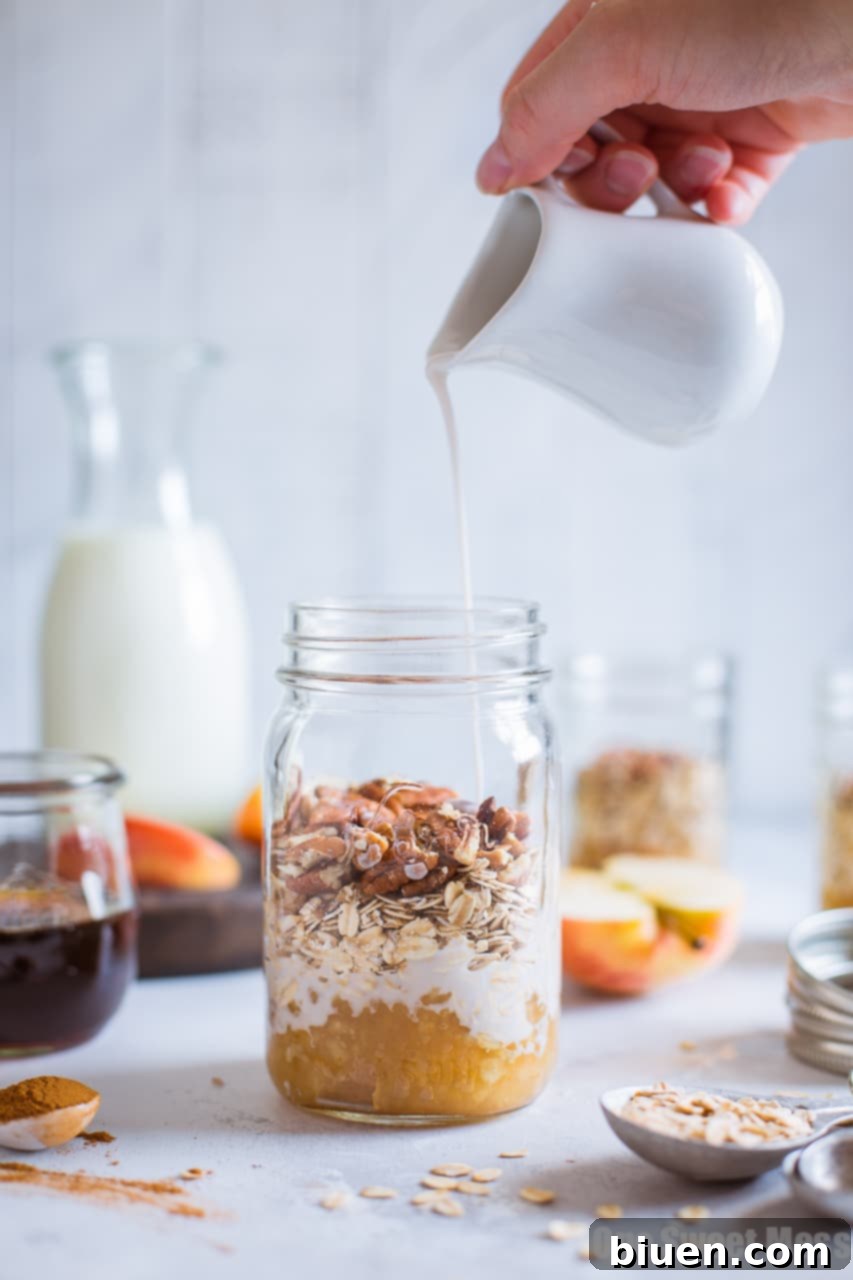 Delicious Apple Pie Compote for Overnight Oats, Naturally Sweetened