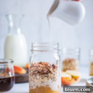 Gluten Free Vegan Apple Pie Overnight Oats 8 Apple Pie Overnight Oatmeal {Gluten-Free, Vegan, Naturally Sweetened}