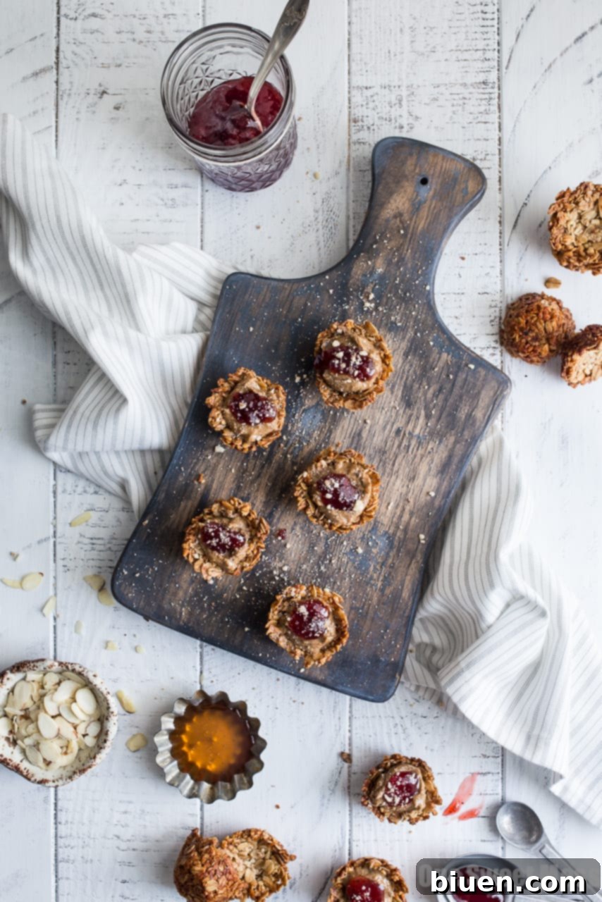 Honey Almond Butter Mini Granola Cups {Gluten-Free + Naturally Sweetened}