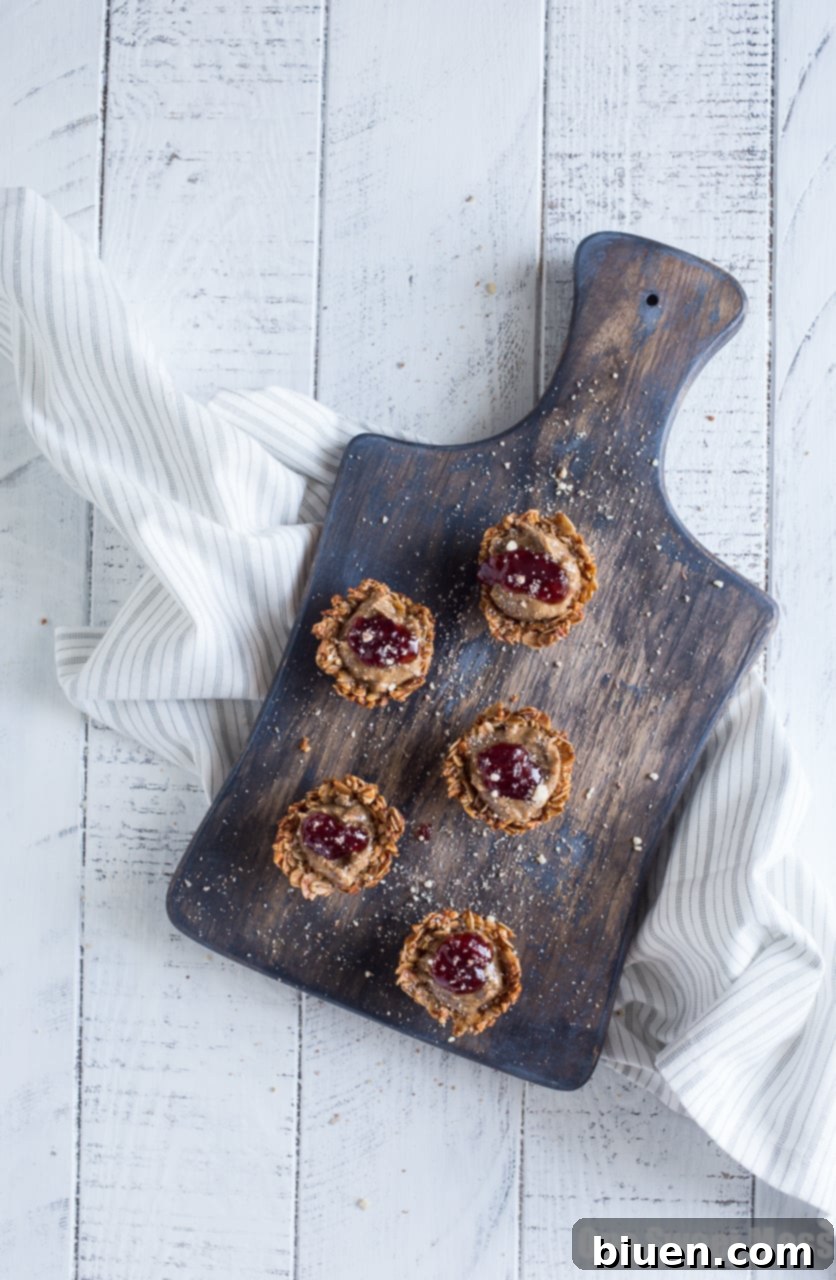 Honey Almond Butter Mini Granola Cups {Gluten-Free + Naturally Sweetened}