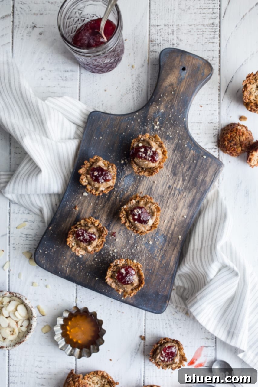 Honey Almond Butter Mini Granola Cups {Gluten-Free + Naturally Sweetened}