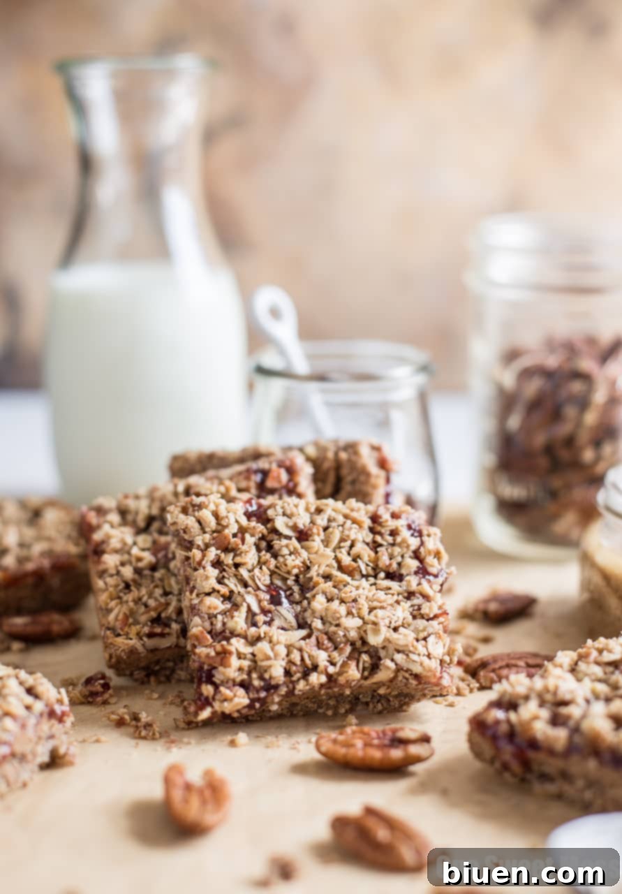 Strawberry Almond Butter Crumb Bars {Gluten-free, Vegan, Naturally Sweetened}