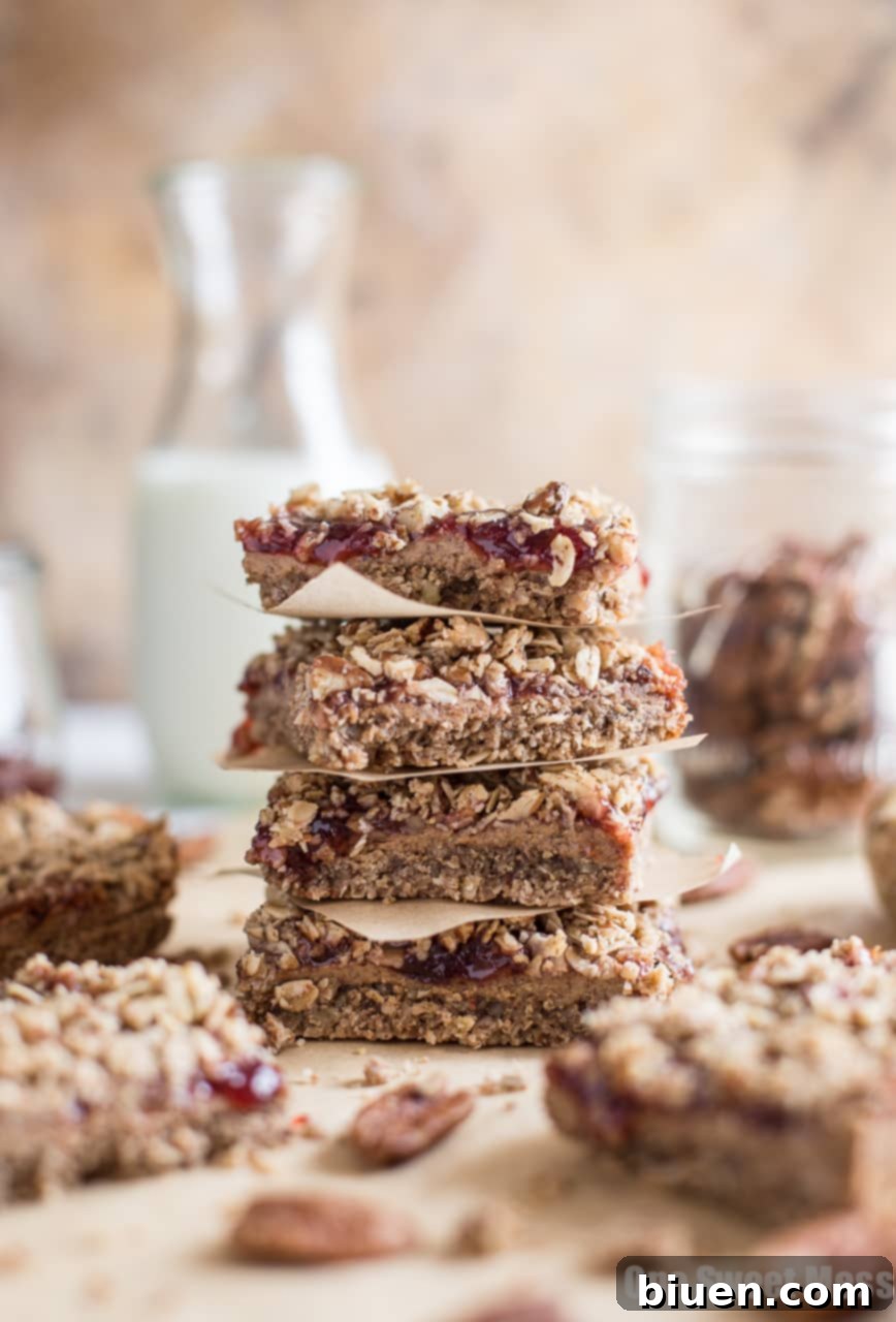 Strawberry Almond Butter Crumb Bars {Gluten-free, Vegan, Naturally Sweetened}