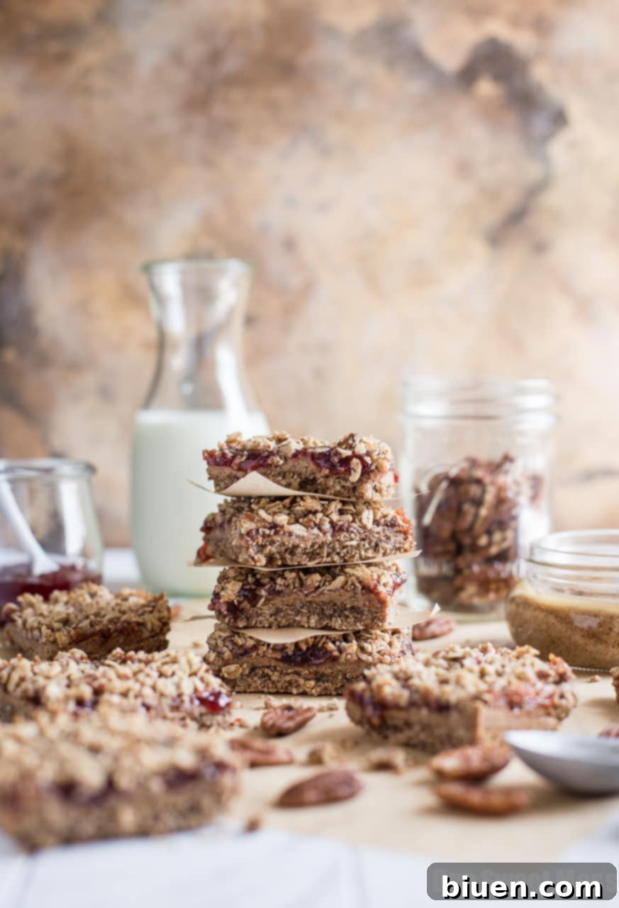 Strawberry Almond Butter Crumb Bars {Gluten-free, Vegan, Naturally Sweetened}