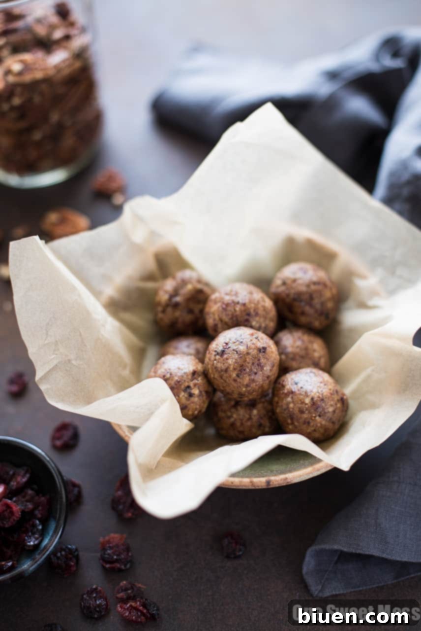 Toasted Pecan Cranberry Energy Bites | Gluten-Free, Vegan & Naturally Sweetened