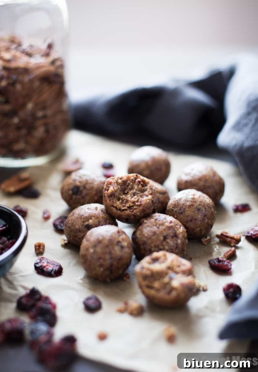 Toasted Pecan Cranberry Energy Bites | Gluten-Free, Vegan & Naturally Sweetened
