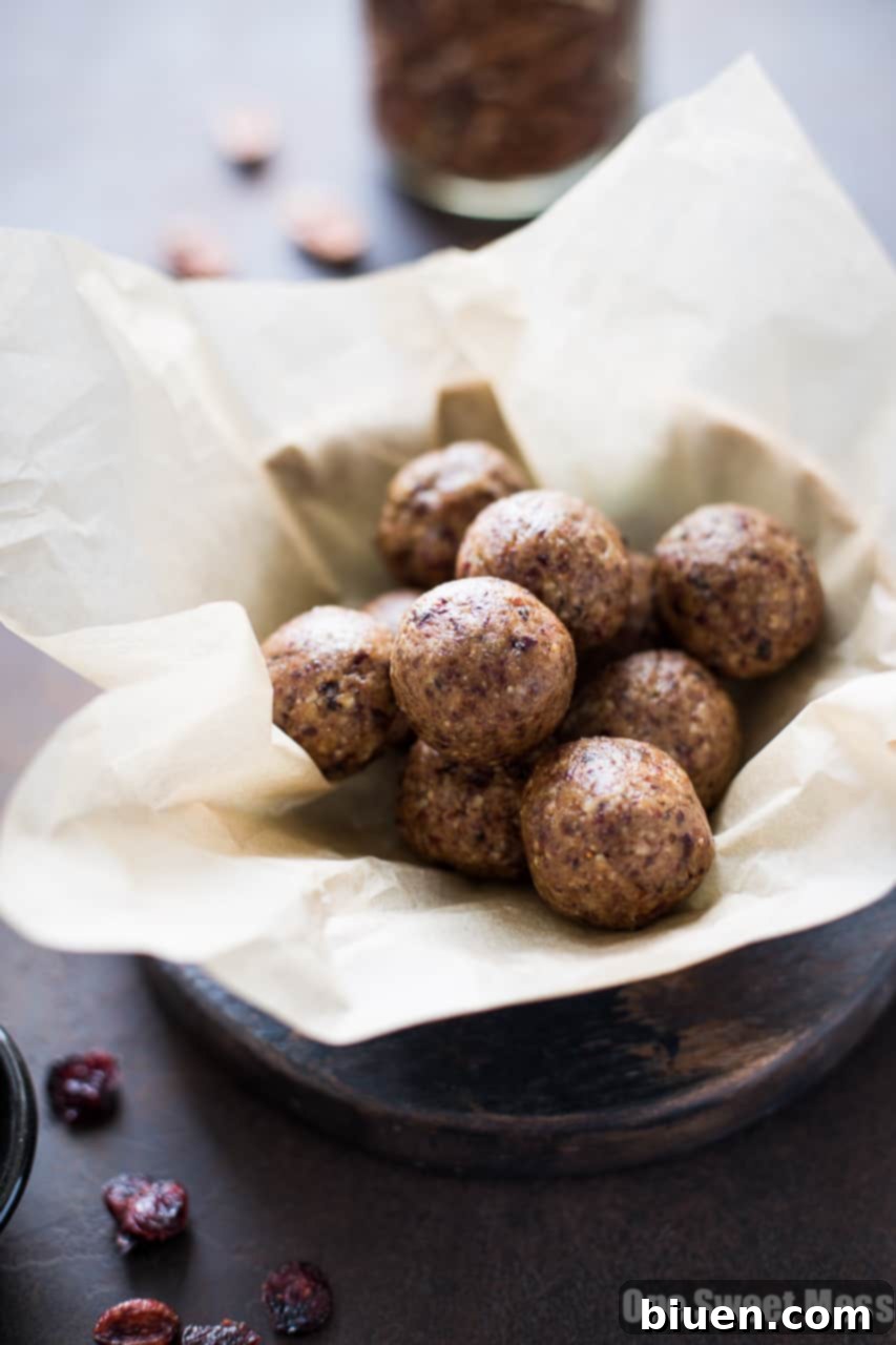 Toasted Pecan Cranberry Energy Bites | Gluten-Free, Vegan & Naturally Sweetened