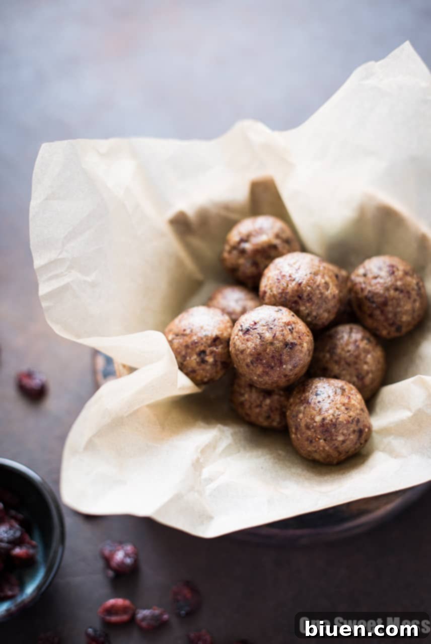 Toasted Pecan Cranberry Energy Bites | Gluten-Free, Vegan & Naturally Sweetened