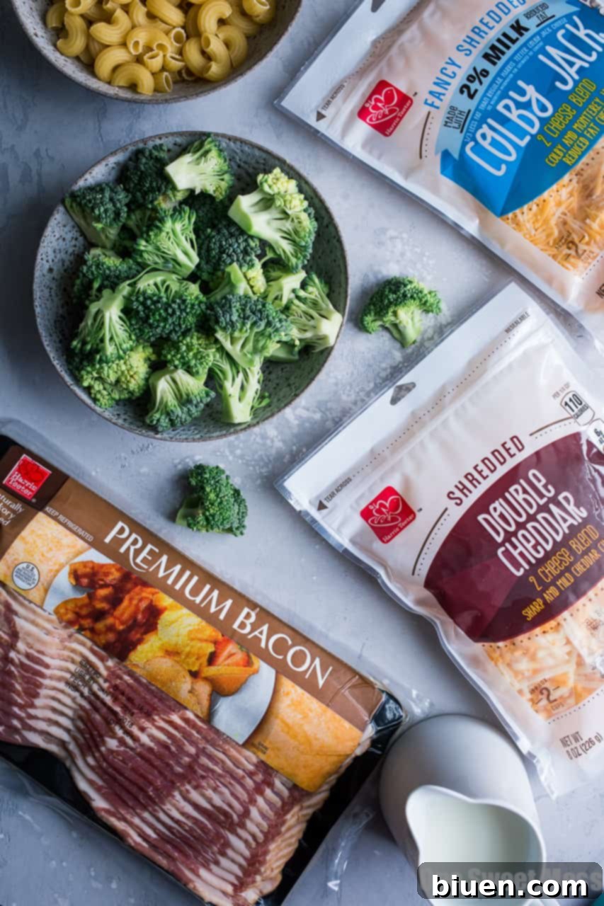 Bacon Broccoli Mac and Cheese - This budget friendly meal will happily feed a family of four for $10