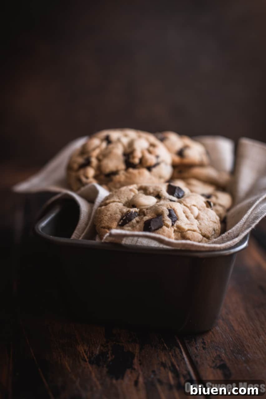 Delicious Brown Butter Toasted Almond Chocolate Chunk Cookies with a perfect texture