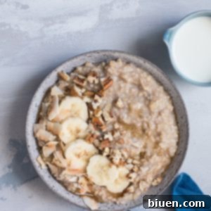 Vegan Gluten-Free Banana Bread Steel Cut Oatmeal 7 Banana Bread Steel Cut Oatmeal, a healthy and delicious gluten-free and vegan breakfast recipe.