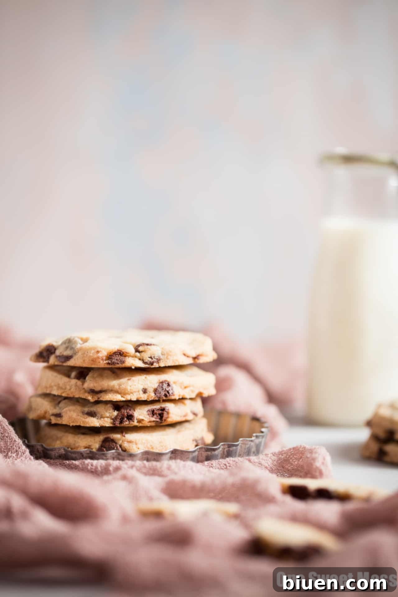 Gluten-Free Chocolate Chip Shortbread Indulgence 6 Close-up of perfectly baked Gluten-Free Chocolate Chip Shortbread Cookies on a cooling rack.