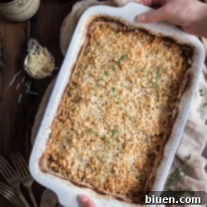 Creamy Potato Leek Gratin 10 Potato & Leek Gratin: This creamy spring side dish is loaded with cheese and topped with a toasted walnut crumble.