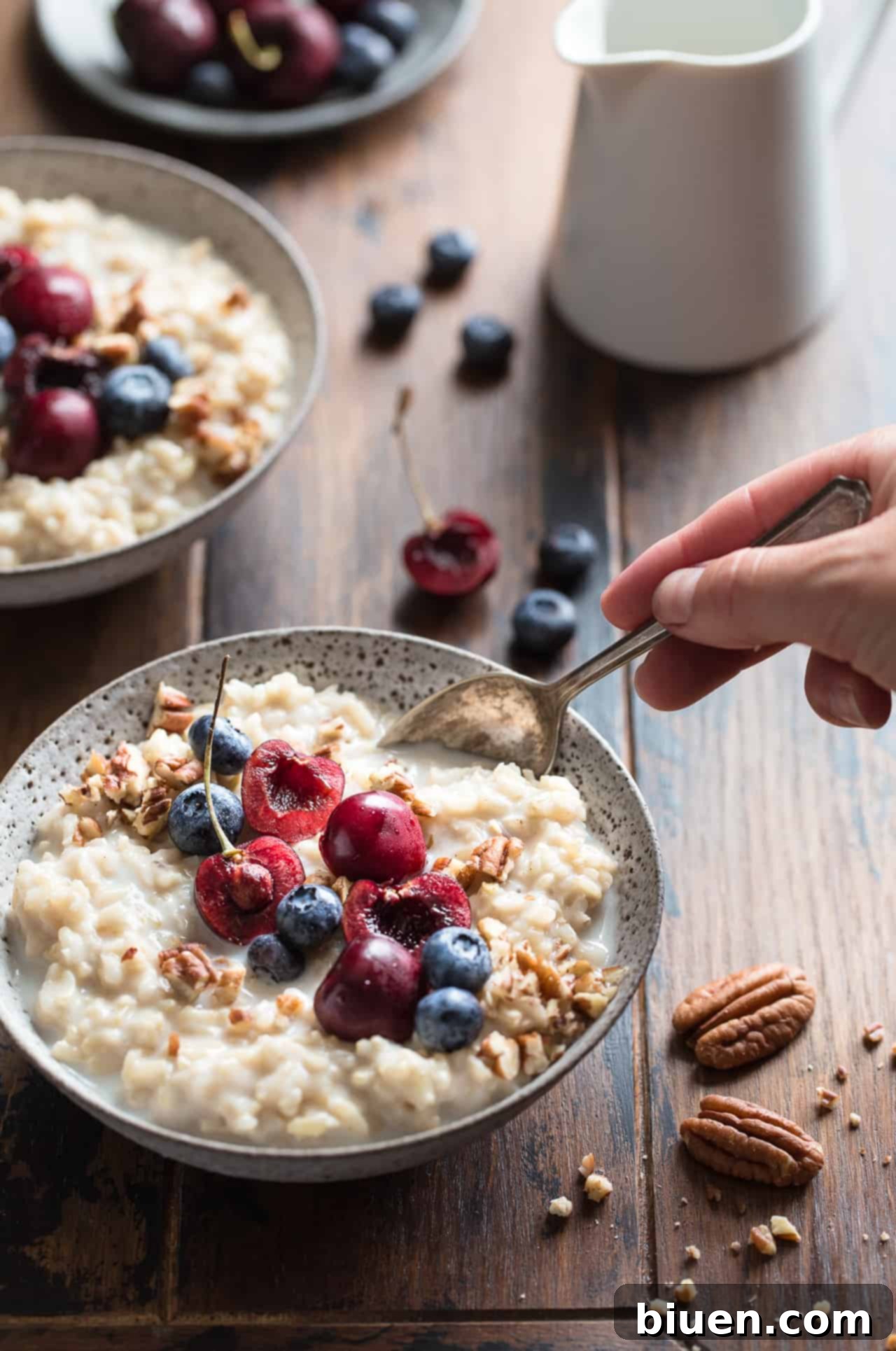 Brown Rice Breakfast Pudding {Gluten-Free, Vegan & Naturally Sweetened}