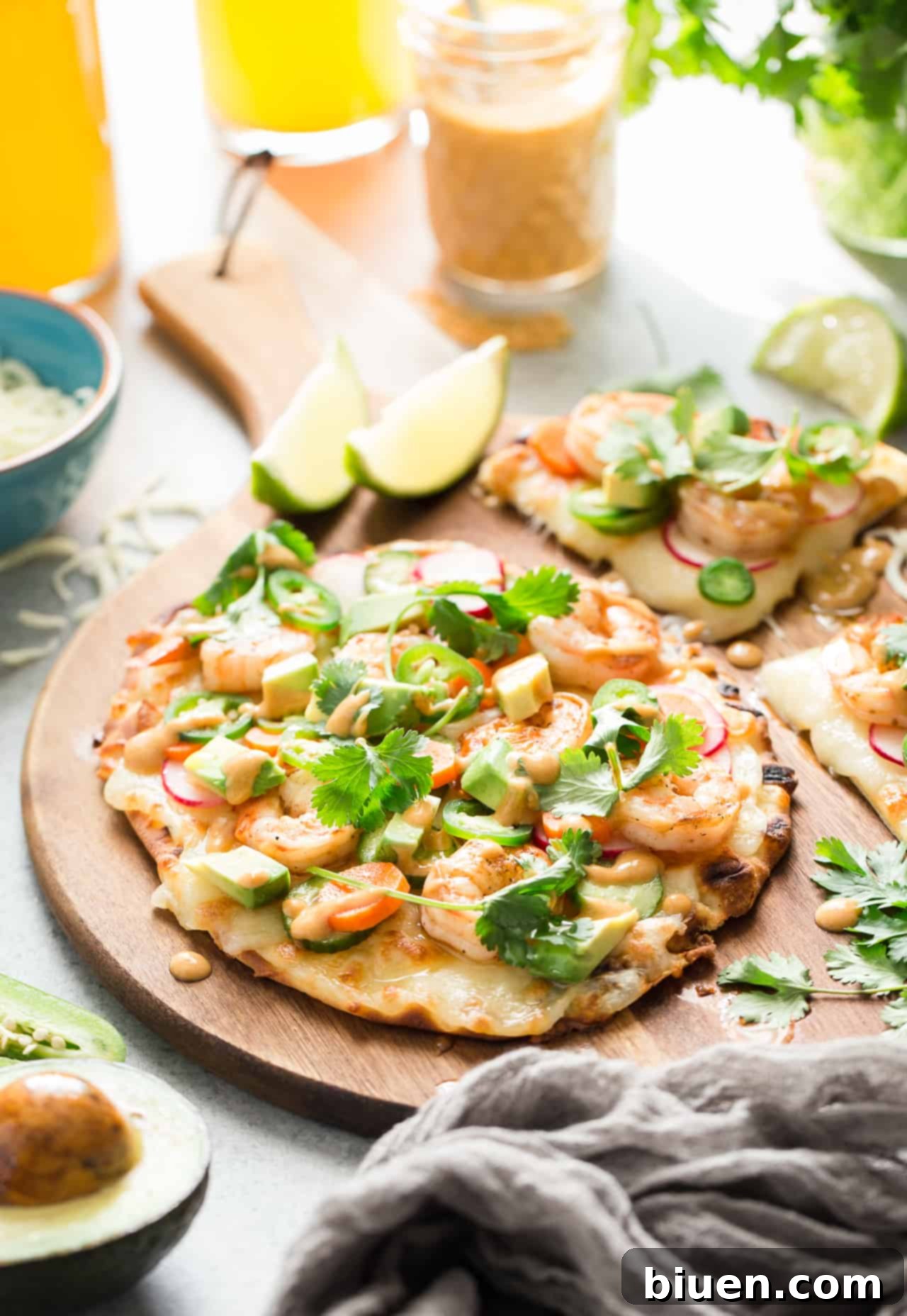 Shrimp Banh Mi Flatbread Pizza