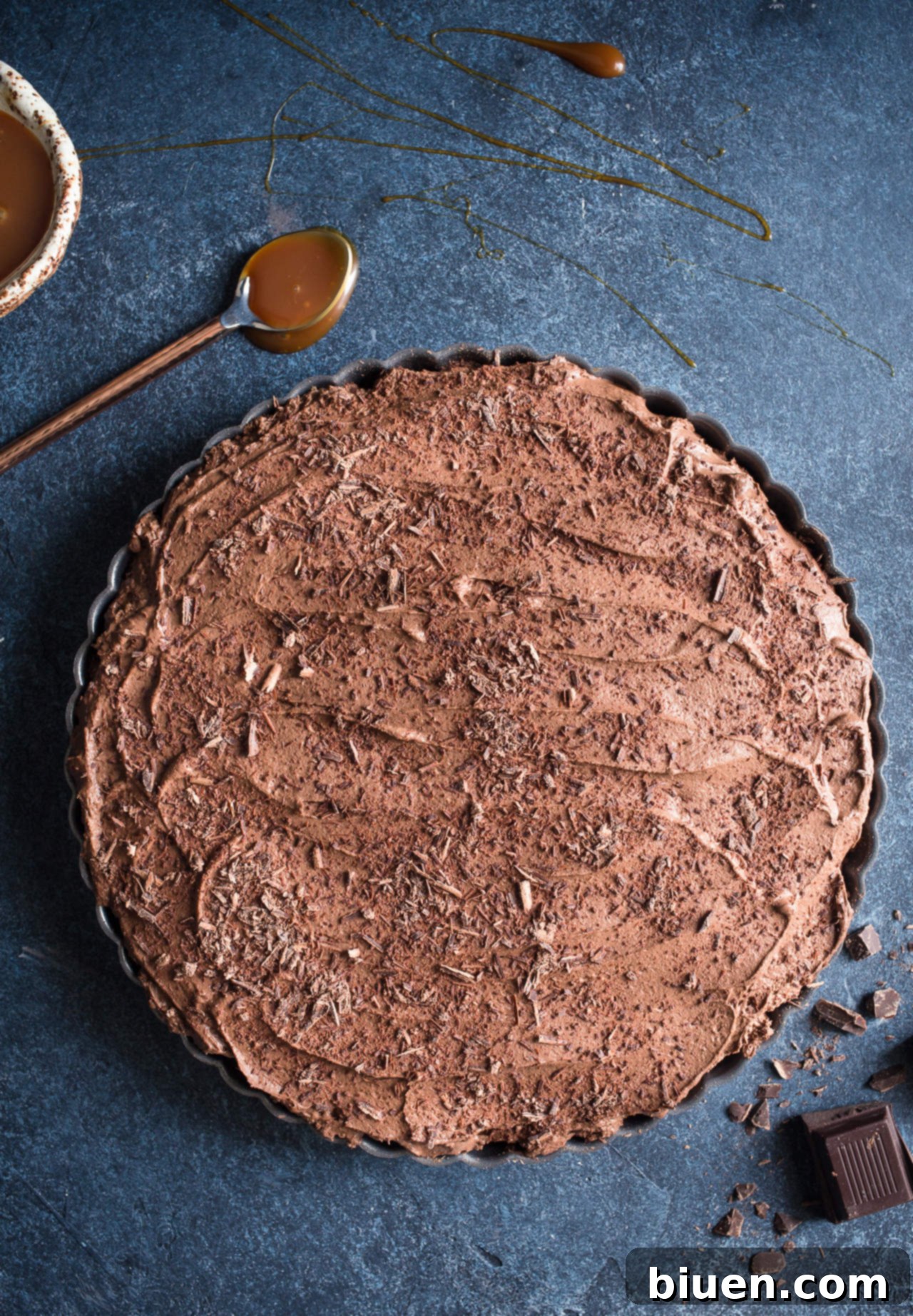 Gluten-Free Chocolate Stout Mousse Tart with Pretzel Peanut Crust