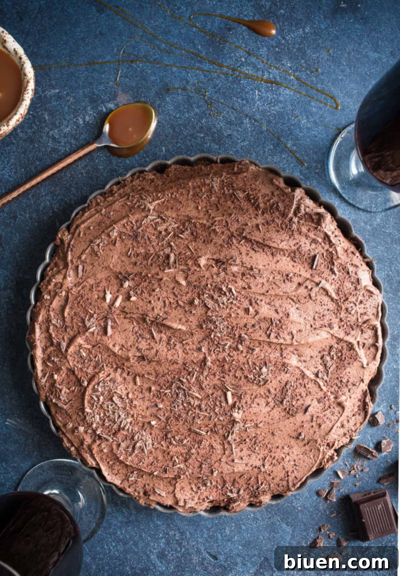 Gluten-Free Chocolate Stout Mousse Tart with Pretzel Peanut Crust