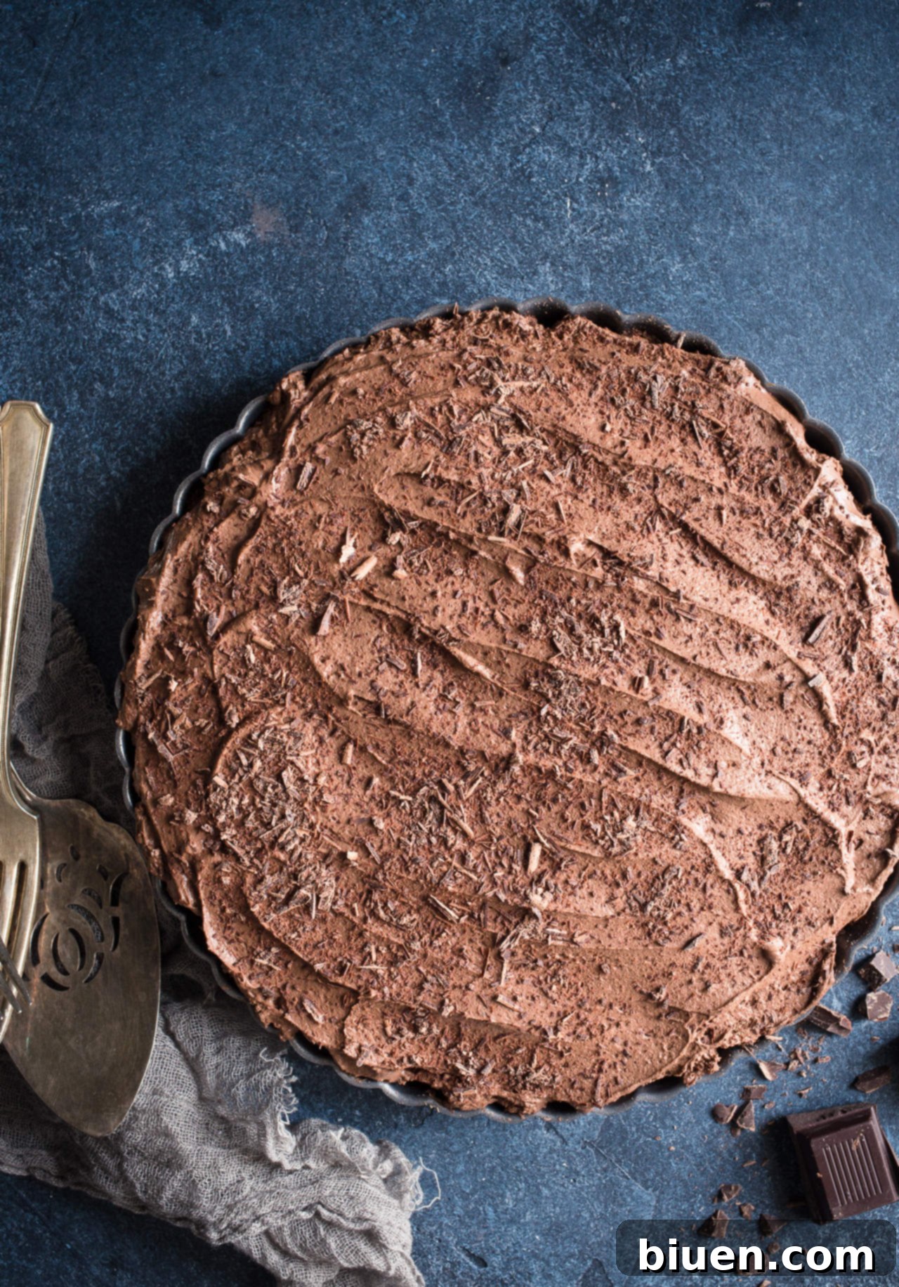 Gluten-Free Chocolate Stout Mousse Tart with Pretzel Peanut Crust