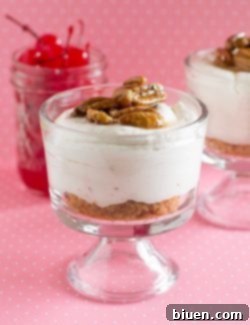 Overhead view of No-Bake Banana Sundae Cheesecake ingredients laid out