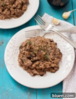 Mushroom Risotto ready to be served