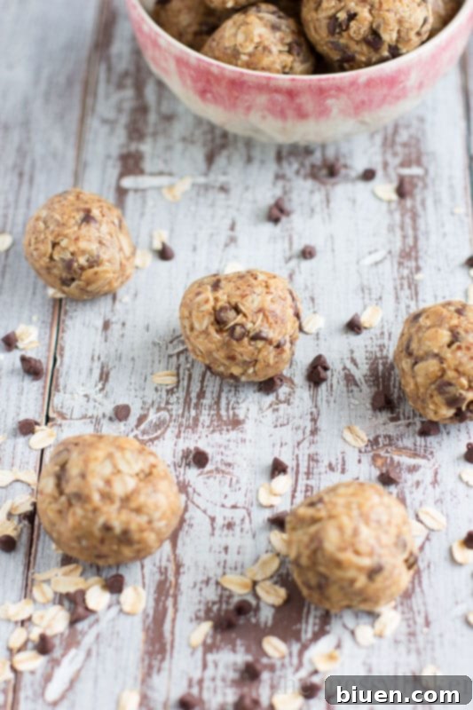 Rolling Peanut Butter Oat Balls