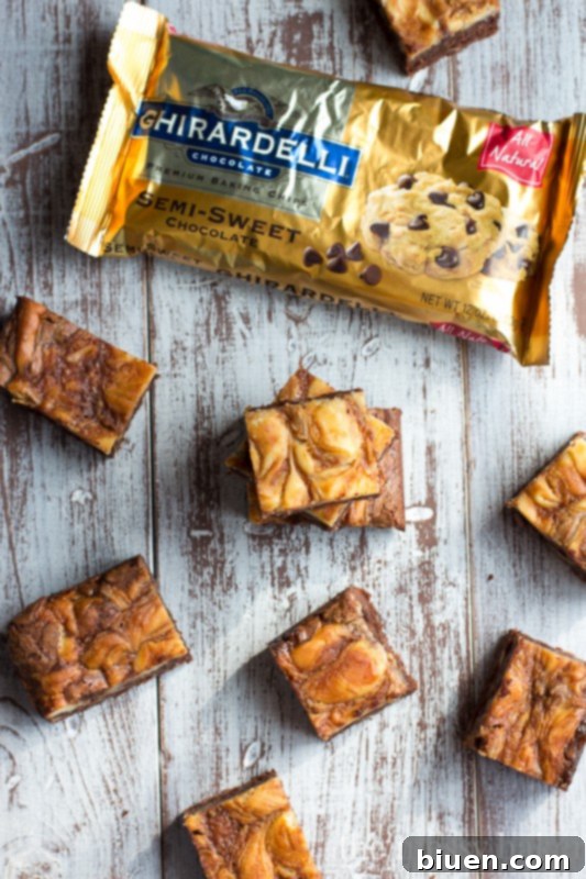 Decadent Turtle Cheesecake Swirl Brownies 5 Turtle Cheesecake Swirl Brownies from www.themessybakerblog.com